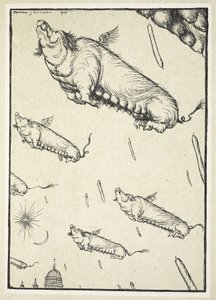 Cuando los cerdos comiencen a volar (Die Blutwurst), ilustración de The Kaiser